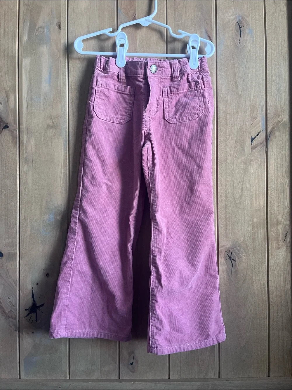 Gymboree Embroidered Chambray Top with Pink Corduroy Pants Set - 5T